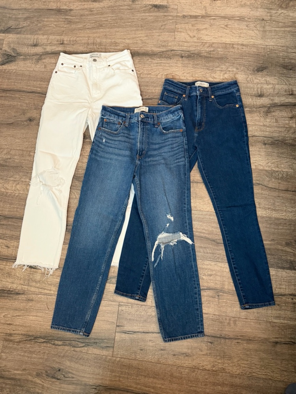3 pairs of Abercrombie & Fitch jeans